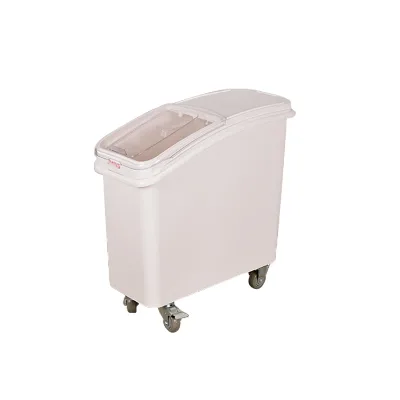 Movable Plastic Food Storage Container Cart Ingredient Bin Trolley