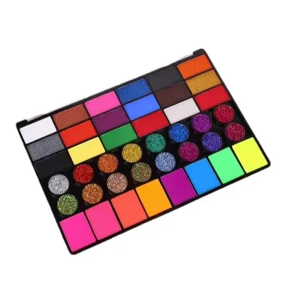 Non-Toxic Water-Soluble Natural Plant-Based Body Paint Safe Odor-Free Face Painting Supplies Washable Glow Festival Party Makeup
