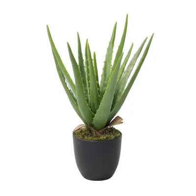 China Factory Cheap Price High Simulation Plastic Small Evergreen Succulent Plant Artificial Aloe Vera Easter Desktop Decor