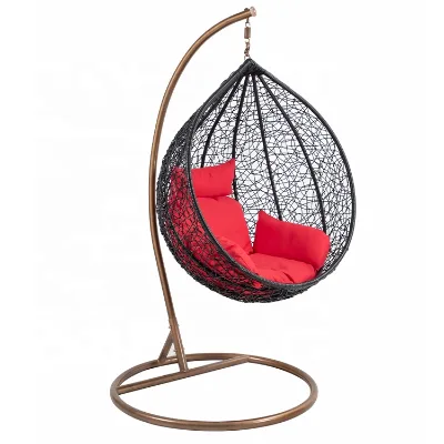 Customized Outdoor Furniture Rattan Metal Swing Chair