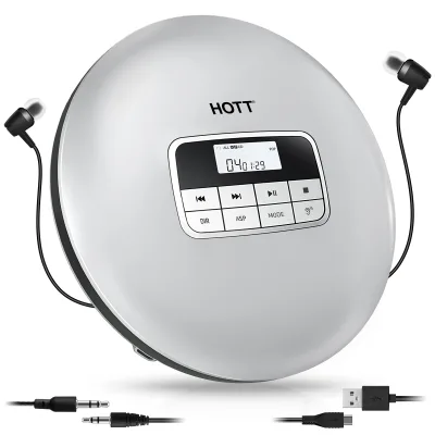 Personal Portable MP3/CD Player with Anti-Skip Protection with Stereo Earphone