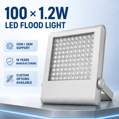 Energy Saving RGB LED Flood Light Red Green Blue Aluminum Body Adjustable Angle Wide Beam Landscape Spotlight