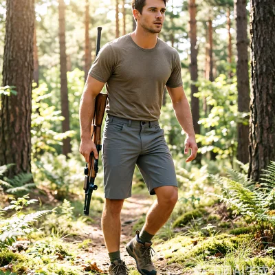 Custom Men's Stretch Shorts Soft & Comfortable Quick Dry Polyester Lightweight Breathable Low MOQ for Fishing Hiking Outdoor