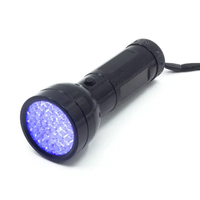 3 AA 395 nM 51 Uv Ultraviolet Led Uv Flashlight with Aluminum Alloy Lamp Body