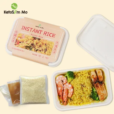 Zhongkaixin Food Company Orginal Ready Konjac Rice Easy Dinner Side With Sauce and Bowl Instant Meal