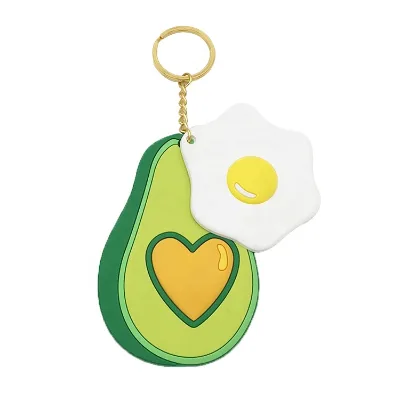 New Promotional Mini Pvc Keyrings Cute Cartoon Anime Keychain With Metal Links for Bag Car Pendant