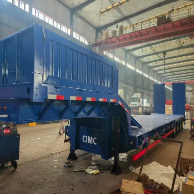 CIMC Factory Price 60ton Lowbed Semi Trailer 80ton 100ton Customization Algeria