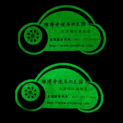 Custom Logo Printed Glow in the Dark Vinyl Stickers Round Luminous Wall Stickers
