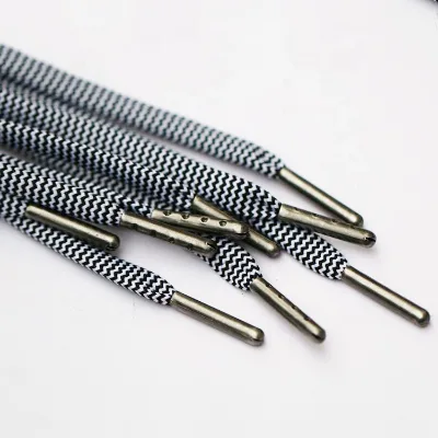 Copper Material  in Shiny Silver Metal Aglets for Shoelace