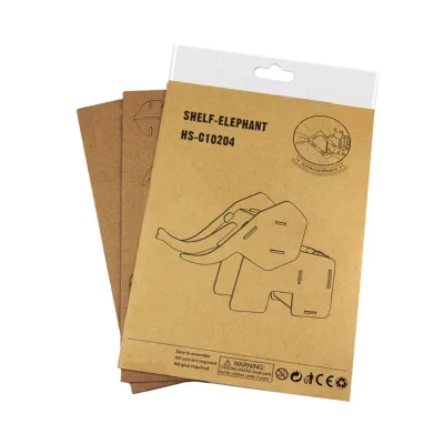 Corrugated Paper Animal Shelf Jigsaw Puzzle 3D Elephant Puzzle for Kids
