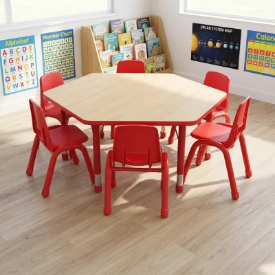 Factory Price Kids Height Adjustable Desk and Chair Set