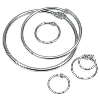 Silver Metal Calendar Binder Rings Openable Book Rings for Card Photo Album Scrapbook DIY Loose-leaf Binder Ring