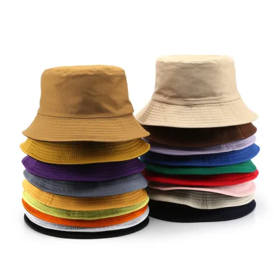 Wholesale Custom Embroidery Design Logo Spring and Summer Fisherman Reversible Cotton Panama Fisherman Bucket Hat for Adult Kids