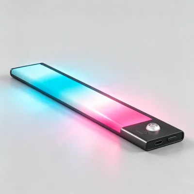 3 Color adjustable Sensor Cabinet Light, Auto On Human Induction LED Smart Closet Wardrobe Under Counter Ambient Lamp