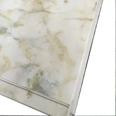 Factory Waterproof Plastic Sheet Fireproof PVC Wall Panels UV Coating Marble Board Bathroom Wall Covering Panels