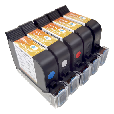 Inkjet Cartridges Black Yellow Red White Color Ink for Date Logo Number Printing Machine