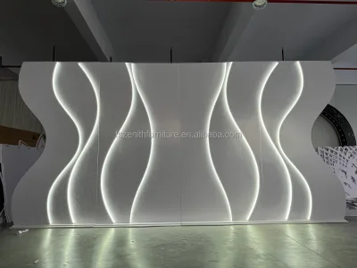 2026 Luxury Elegant White Pvc Acrylic Wall Backdrop Wedding Backdrop From China Supplier