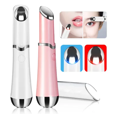 Portable Smart Electric Heated Massage Pen Hot Compress Face Lift Skin Rejuvenation Eye Massager Apparatus Mini Eye Massage Pen