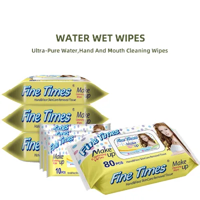 OEM Scented Free Sample Wet Tissue Disposable Wholesale Custom Super Soft Make up Wipes 80pcs Travel Pack