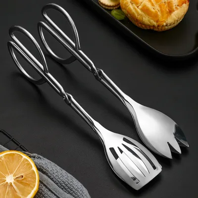Silver High Quality Food Serving Tongs for Buffet Party Catering