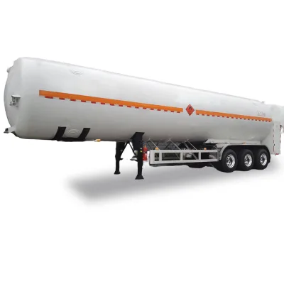 Hot Selling  52.6 m³ 3 Axle Vacuum Insulated  LNG Gas Storage Tank Semi Trailer  for Efficient Transportation