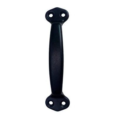Black Powder Coated Zinc Alloy Furniture Hardware Grip Industrial Four Hole Solid Drawer Cabinet Pull Handle