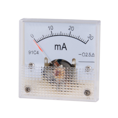 Analog Current Panel Meter 91C4-A/mA/uA/V DC Ammeter Amp Gauge Meter 2.5 Accuracy for Circuit Testing Ampere Tester Gauge