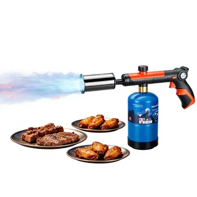 POWERFUL Flamethrower Meater Gun/ Charcoal Torch Gun Lighter Cooking Gadgets - Culinary Kitchen/ BBQ Propane Torch Tank