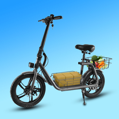 Hot Selling Adult Mini Bikes 16 Inch Bicycle 450W Motor Folding Electric Scooters with Basket 36V 7.5Ah Battery Electric Bike