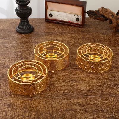 New European Style Retro Hollow Metal Hot Pot Stand Gas Cooker Compatible 1-2L Eco-Friendly Luxury Home & Hotel Use Tableware