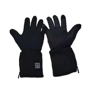 Hot Product Black Motorcycle Riding Heated Glove Liners 7.4V Rechargeable Battery Heating Electric Gloves for Men and Women