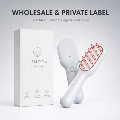 Gentle Noninvasive Laser Comb for Hair Growth and Hair Loss Treatment Ergonomic Handle Wholesale OEM ODM