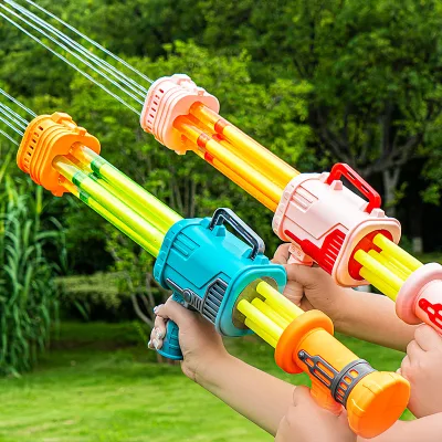 AiJH New 56CM Water Gun Summer Beach Set Outdoor Games Toy Super Long 5 Tube Water Gun Toys for Kids