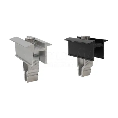 Adjustable Aluminum Solar Roof Mounting System for Home Rapid Mid Clamp Anodized Finish with MPPT Controller