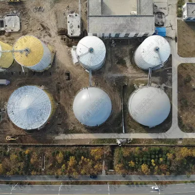 AMOCO Home Use 3000m3 Double Membrane Biogas Storage Tank Replaced Biogas Holder Waste Biogas Digester System Chemical