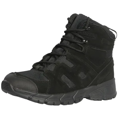 Cowhide Ankle Waterproof Zip-Up Lace-Up Breathable Anti-Slip Mesh Lining Outdoor Tactical Boots