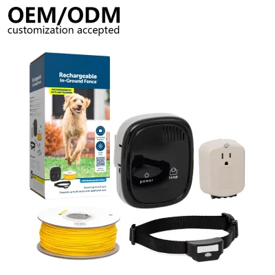 Rechargeable Waterproof Plastic Bark Control Dog Fence Receiver Collar for Pet Training for Pets Over 2.3kg