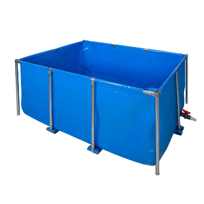 Square Shape Foldable Outdoor Pvc Tarpoline Fish Tank Tarpaulin Fish Pond
