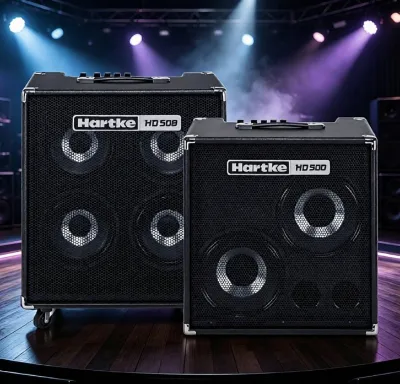 Hartke HD500/HD508 Professional High-Power Portable Guitar & Bass Amplifier with Knob Controls and Metal/ABS Construction