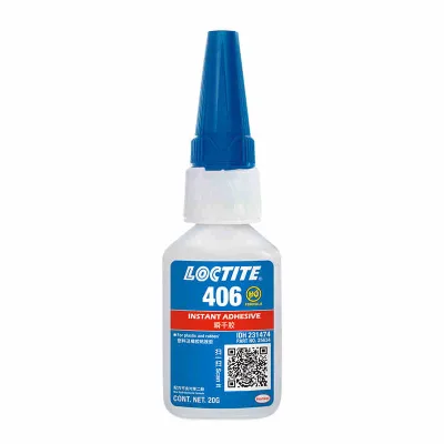 High Quality Transparent Liquid Color Fast Curing Cyanoacrylate Adhesive 20G 406 Instant Adhesive for Rubber and Plastic