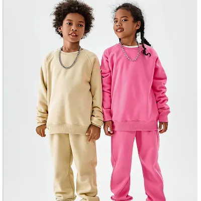 Children's Fashion Brand Autumn and Winter 330G Polar Fleece Oversize Thickened Warm Children's Hoodie Factory Hair