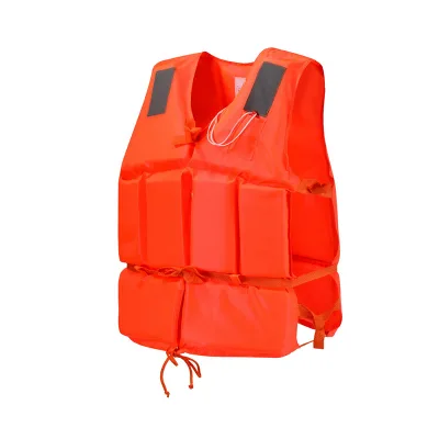 Wholesale Oxford EPE Cheap Water Work Orange Adult Waterproof 50N Sea Fishing Life Jacket Vest