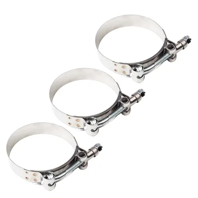 Stainless Steel High Pressure Car Part for Pipe Tube 19mm Bandwidth T Bolt Type Perforated T-Bolt Hose Clamp