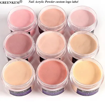 GREENKEM 15ml Light Color Acrylic Powder Nail Extension Design Powder Engraving 3d Pattern Dust Nail Acrylic Powder