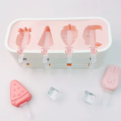 Food Grade Silicone Popsicle Mold Reusable Ice Lolly Mould BPA Free DIY Homemade Ice Cream Mold For Kids Frozen Dessert Making