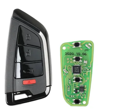 Hot Selling FW Xhorse VVDI Knife Style-4BTN Memorial Smart Remote Key SA2000 ABS Material Black 3-Month Warranty Unlock Function
