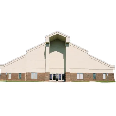 Customizable Modern Church Light Steel Structure Prefabricated Factory Building with 50-Year Life Span Color Sandwich Panel Roof