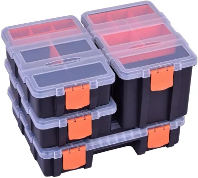 Tool Organizer Tackle Box Storage for Small Parts/Screw/Hardware,Plastic