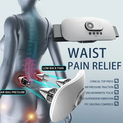 Women Men  Air Pressure Fat Burning Slimming Belt EMS Infared Waist Massager Heating Waist Massage Belt Electric Lumbar Massager
