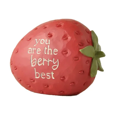 Hand-Painted Resin Crafts Hotsale Side Laying Strawberry Wholesale Product